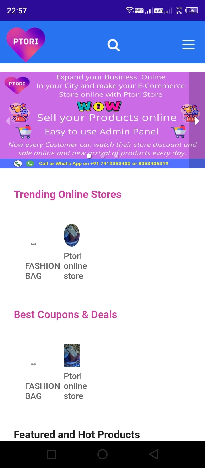 Ptori Store App