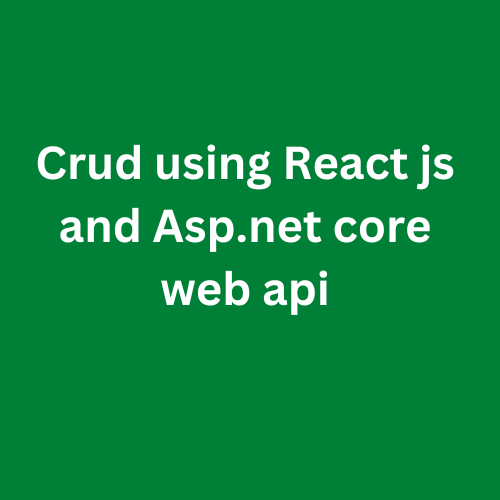 Crud using React js and web api